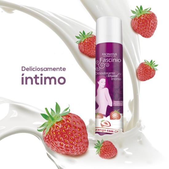 Desodorante Sensual Íntimo Fascínio Morango com Chantilly - Facinatus