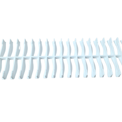 Grelha Articulada Para Piscinas 15cm x 10m - Branca