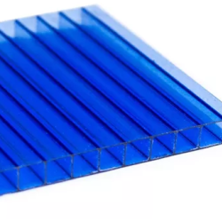 Cobertura Chapa de Policarbonato Alveolar 6mm 2,95m X 2,10m Placa Azul