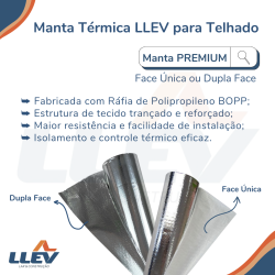 Manta Térmica Face Única Premium Bopp 75 m² + 2 Fitas