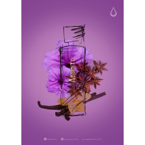 Kit Absinto Feminino Shot Perfume + Hidratante + Batom - Água de Cheiro